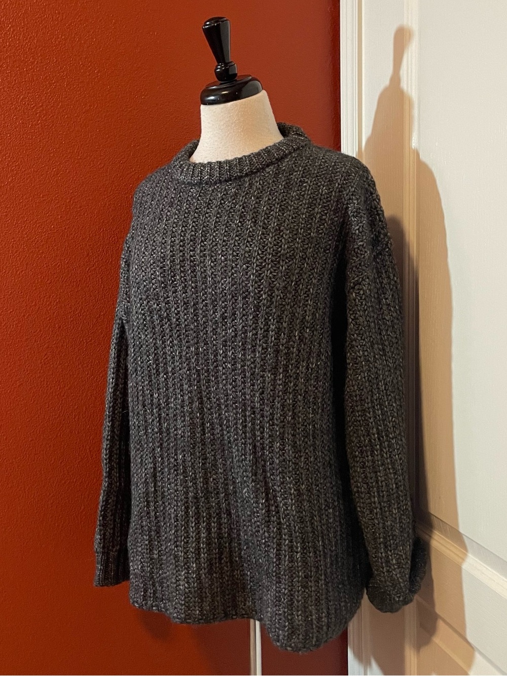 Tradlands Women’s Cosimo Baby Alpaca Charcoal Chunky Oversized Pullover Sweater